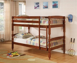 Twin/Twin Bunk Bed in Medium Pine Finish by Coaster - 460223