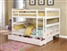 Chapman Full Full Bunk Bed in White Finish by Coaster - 460360