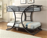 Stephan Twin Twin Bunk Bed in Gunmetal Finish by Coaster - 461078