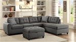 Stonenesse Sectional in Grey Upholstery by Coaster - 500413