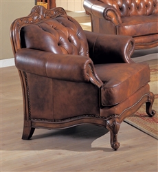 Victoria Leather Chair by Coaster - 500683