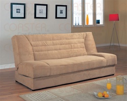 Storage Sofa Bed in Tan Microfiber Cover by Coaster - 500781