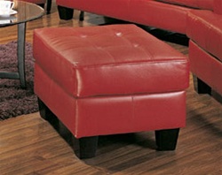 Samuel Red Leather Ottoman by Coaster - 501834