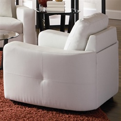 Jasmine Vibrant White Leather Chair by Coaster - 502713