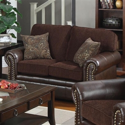 Florence Loveseat in Tri-Tone Browns by Coaster - 504042