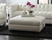 Chaviano Ottoman in Tufted Pearl White Leatherette by Coaster - 505394