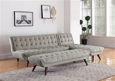 Natalia Sofa Bed in Dove Grey Chenille Upholstery by Coaster - 505608