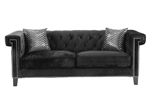 Abildgaard Sofa in Black Velvet Upholstery by Coaster - 505817