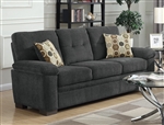 Fairbairn Sofa in Charcoal Chenille Upholstery by Coaster - 506584