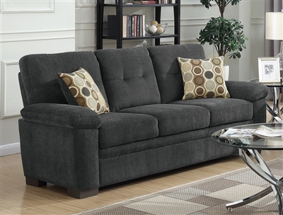 Fairbairn Sofa in Charcoal Chenille Upholstery by Coaster - 506584