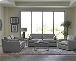 Grayson 2 Piece Living Room Set in Grey Leather by Coaster - 506771-S