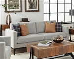 Apperson Sofa in Light Grey Woven Fabric by Coaster - 508681