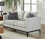 Apperson Loveseat in Light Grey Woven Fabric by Coaster - 508682