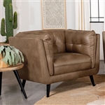 Thatcher Chair in Brown Microfiber by Coaster - 509423