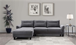 Caspian 2 Piece Sectional Sofa in Grey Fabric by Coaster - 509540