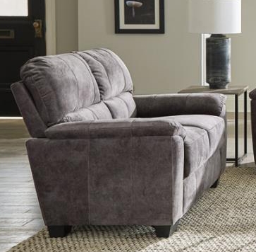 Hartsook Loveseat in Charcoal Grey Velvet by Coaster - 509752