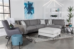 Clint Sectional in Grey Fabric Upholstery by Coaster - 509806