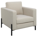 Tilly Chair in Oatmeal Herringbone Fabric by Coaster - 509903