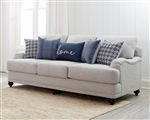 Glenn Sofa in Light Grey and Blue Linen-Like Fabric by Coaster - 511091