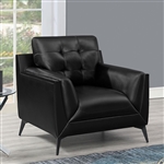 Moira Chair in Black Leatherette Upholstery by Coaster - 511133