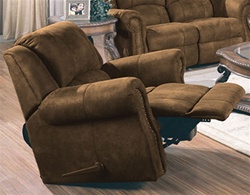 Rawlinson Reclining Chair in Distressed Padded Microfiber Upholstery by Coaster - 550153