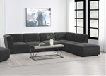 Sunny Dark Charcoal Fabric 6 Piece Sectional by Coaster - 552081-SET
