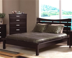 Stuart Platform Bed in Rich Cappuccino Finish by Coaster - 5631Q