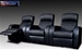 Cinema Collection Seating - 3 Black Leather Chairs By Coaster 6000013