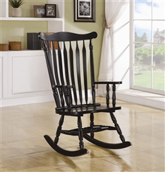 Traditional Wood Rocker in Black Finish by Coaster - 600185