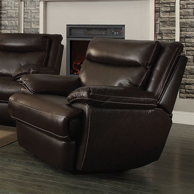Macpherson Glider Recliner in Cocoa Bean Leather by Coaster - 601813