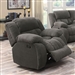 Weissman Glider Recliner in Grey Padded Textured Fleece by Coaster - 601923