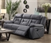 Higgins Reclining Sofa in Grey Performance Coated Microfiber Upholstery by Coaster - 602261