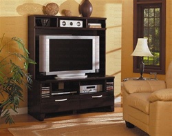 Plasma TV Entertainment Center in a Rich Cappuccino Finish by Coaster - 700092