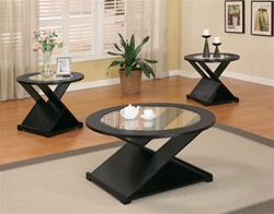 3 Piece X Style Occasional Table Set by Coaster - 701501