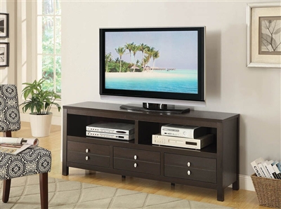 60 Inch TV Console in Cappuccino Finish by Coaster - 703311