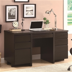 Computer Desk in Cappuccino Finish by Coaster - 800125