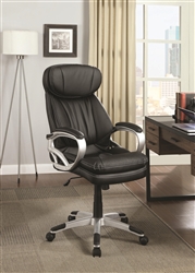 Office Chair in Black Leatherette by Coaster - 800165