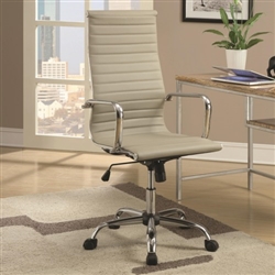 Office Chair in Taupe Leatherette by Coaster - 800176