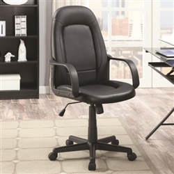 Office Chair in Black Leatherette by Coaster - 800252