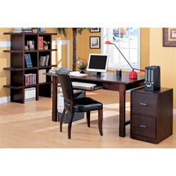 4 Piece Home Office Set in Wood Grain Finish by Coaster - 800271S