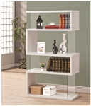 White and Glass Bookcase Display Cabinet by Coaster - 800300