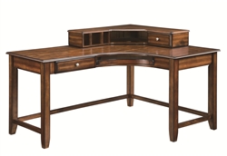 Jacqueline Corner Desk with Hutch in Walnut Finish by Coaster - 800594