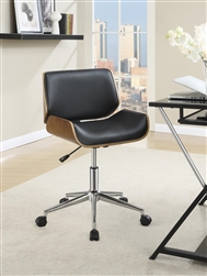 Office Chair in Black Leatherette by Coaster - 800612
