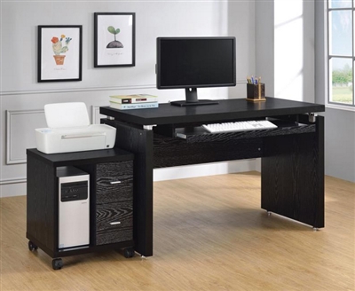 2 Piece Home Office Set in Black Finish by Coaster - 800821