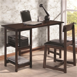 2 Piece Desk Set in Espresso Finish by Coaster - 800917