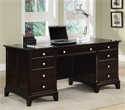 Garson Home Office Executive Desk in Rich Cappuccino Finish by Coaster - 801012