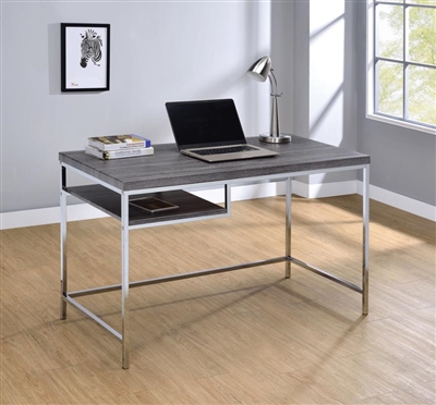 Writing Desk in Weathered Grey Finish by Coaster - 801271