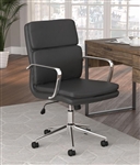 Black Leatherette Adjustable Height Office Chair by Coaster - 801765