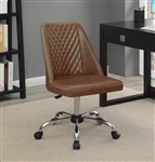 Brown Leatherette Adjustable Height Office Chair by Coaster - 881197