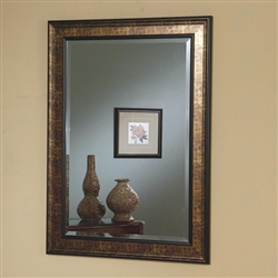 Black and Copper Frame Accent Mirror by Coaster - 900696